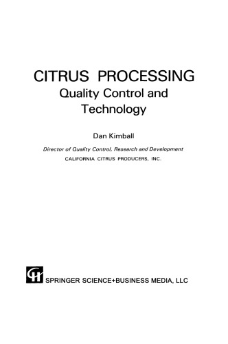 Citrus Processing: Quality Control and Technology