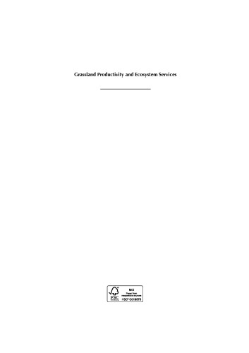 Grassland productivity and ecosystem services