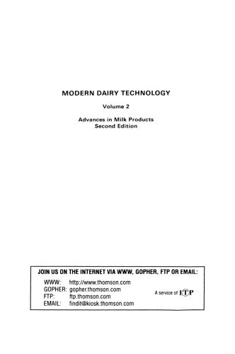 Modern Dairy Technology: Volume 2 Advances in Milk Products