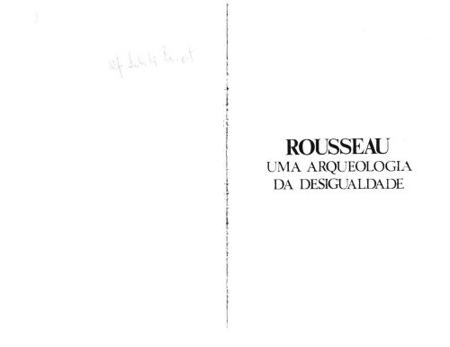 Rousseau, uma arqueologia da desigualdade