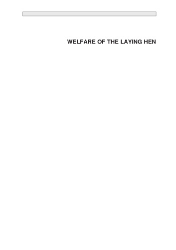 Welfare of the laying hen