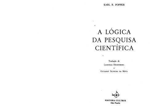 A lógica da pesquisa científica