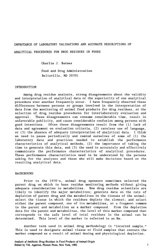 Analysis of antibiotic/drug residues in food products of animal origin