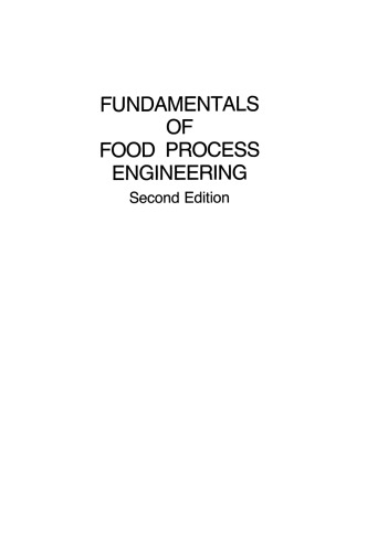 Fundamentals of Food Process Engineering