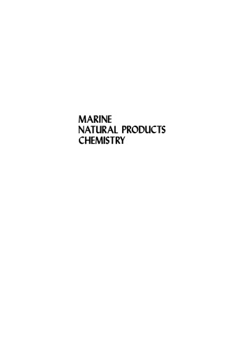 Marine Natural Products Chemistry