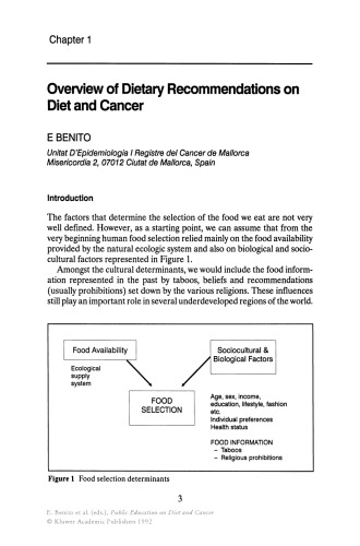 Public education on diet and cancer : proceeding of the 9th annual symposium of