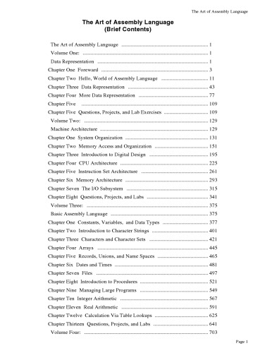 The art of assembly language