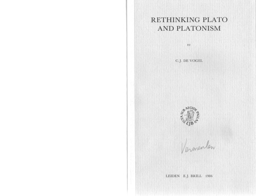 Rethinking Plato and Platonism