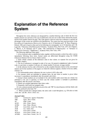 Explanation of the Reference System