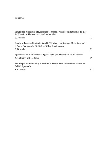 Bonding and Compounds of Less Abundant Metals