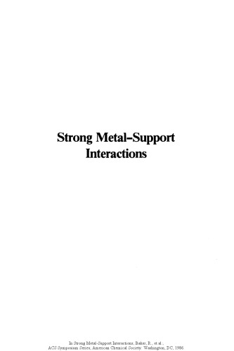 Strong Metal-Support Interactions