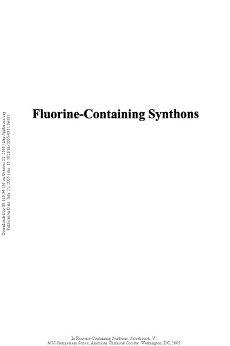 Fluorine-Containing Synthons