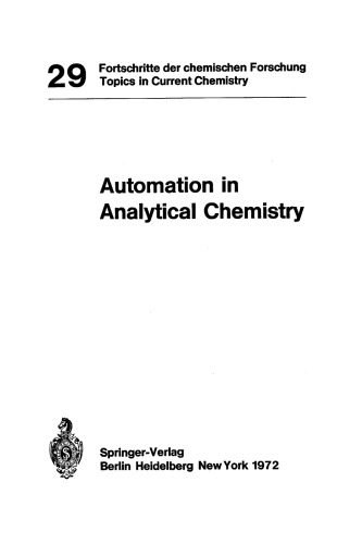 Automation in Analytical Chemistry