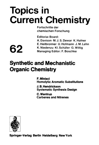 Synthetic and Mechanistic Organic Chemistry