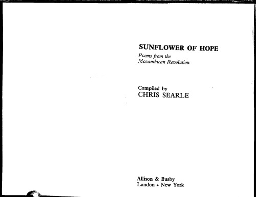 Sunflower of Hope: Poems from the Mozambican Revolution (Mozambique)