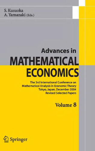 Advances in mathematical economics