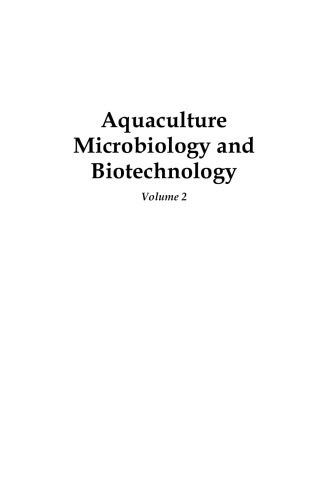 Aquaculture Microbiology and Biotechnology, Volume 2