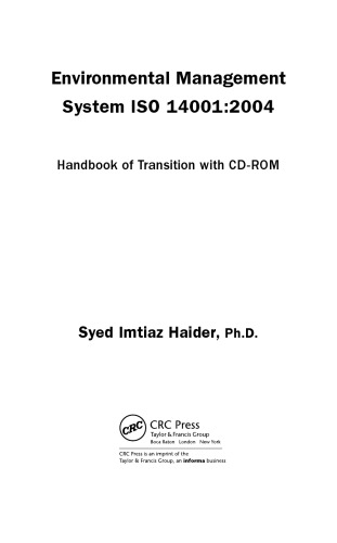 Environmental management system ISO 14001:2004 : handbook of transition with CD-ROM