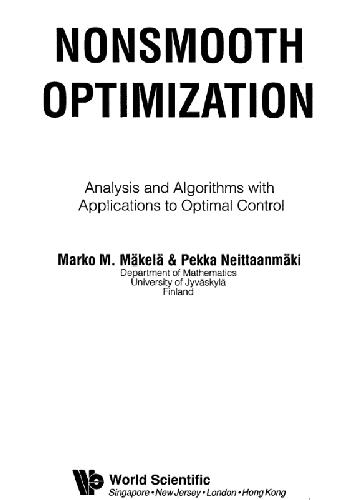 Nonsmooth optimization: analysis and algorithms with applications to optimal control