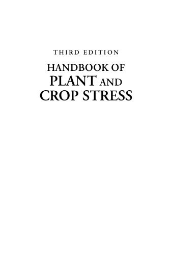 Handbook of plant and crop stress