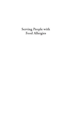 Serving people with food allergies : kitchen management and menu creation