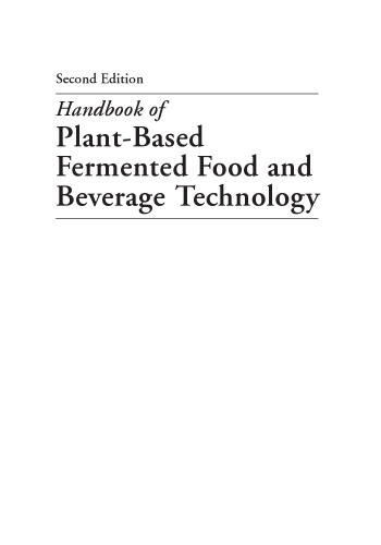 Handbook of plant-based fermented food and beverage technology