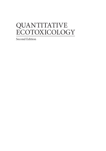 Quantitative Ecotoxicology, Second Edition