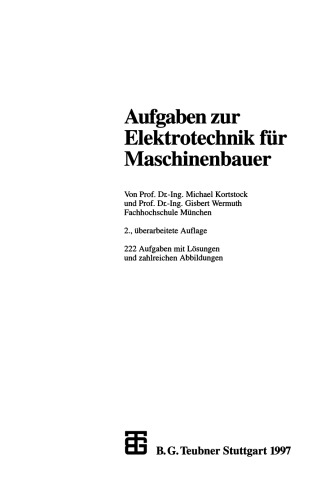 Aufgaben zur Elektrotechnik für Maschinenbauer