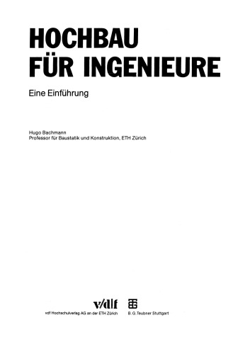 Hochbau für Ingenieure: Eine Einführung