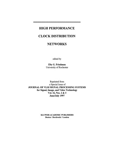 High Performance Clock Distribution Networks