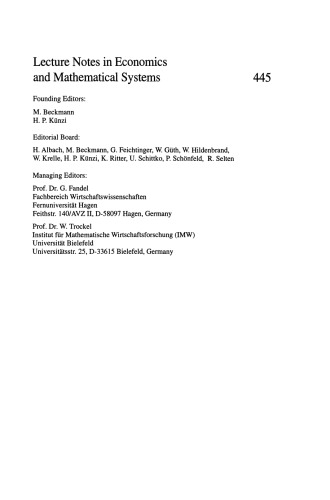 Stochastic Modelling in Innovative Manufacturing: Proceedings, Cambridge, U.K., July 21–22, 1995