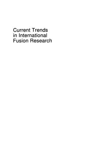 Current Trends in International Fusion Research