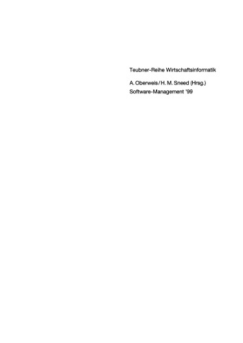 Software-Management ’99: Fachtagung der Gesellschaft für Informatik e.V. (GI), Oktober 1999 in München