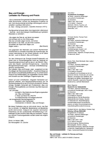 Heizung, Lüftung, Elektrizität: Energietechnik im Gebäude