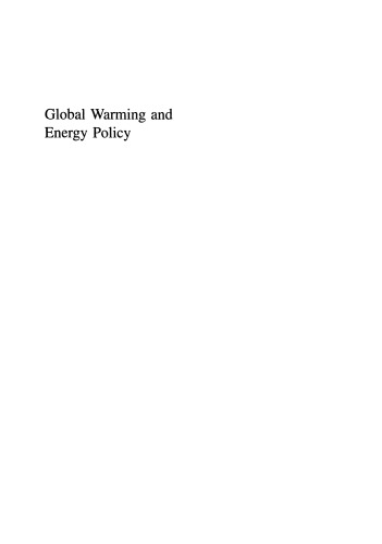 Global Warming and Energy Policy