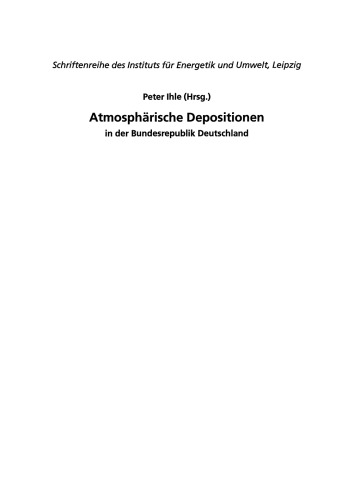 Atmosphärische Depositionen in der Bundesrepublik Deutschland