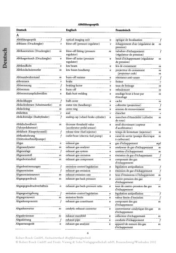 Fachwörterbuch Kraftfahrzeugtechnik