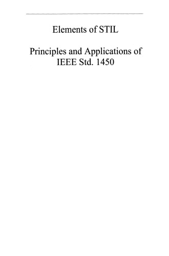 Elements of STIL: Principles and Applications of IEEE Std. 1450