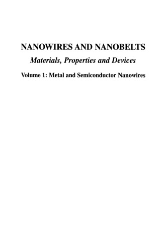 Nanowires and Nanobelts: Materials, Properties and Devices. Volume 1: Metal and Semiconductor Nanowires