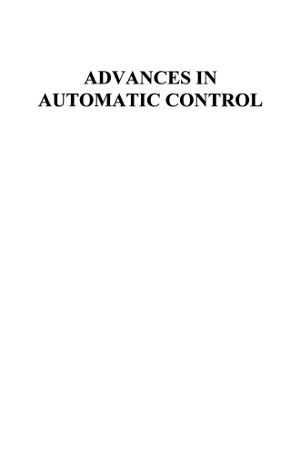 Advances in Automatic Control