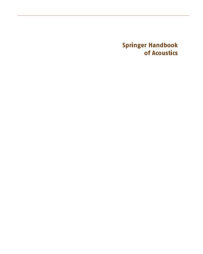 Springer Handbook of Acoustics