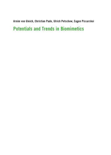 Potentials and Trends in Biomimetics