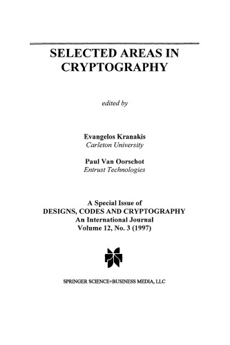 Selected Areas in Cryptography