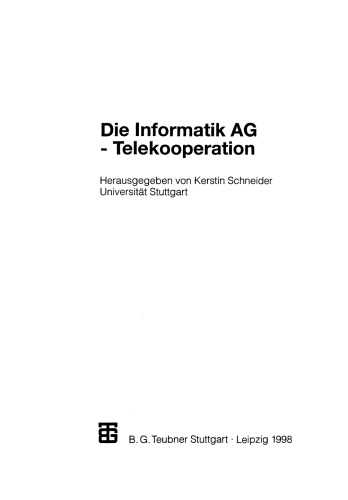 Die Informatik AG — Telekooperation