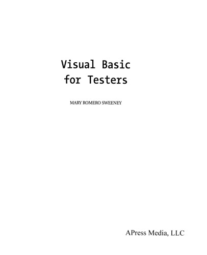 Visual Basic for Testers