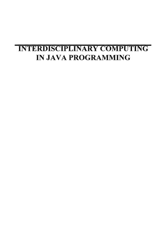 Interdisciplinary Computing in Java Programming