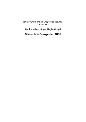 Mensch & Computer 2003: Interaktion in Bewegung