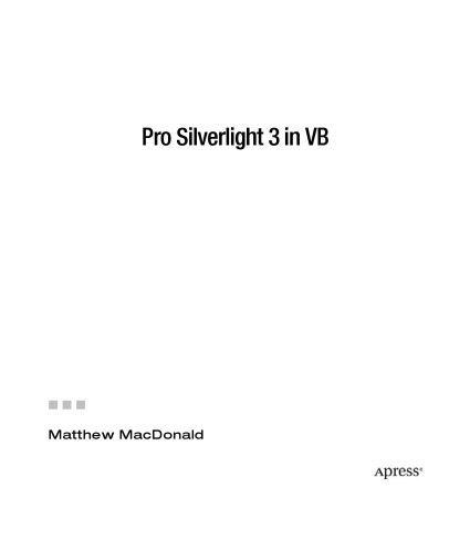 Pro Silverlight 3 in VB