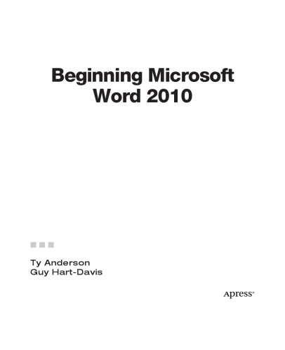 Beginning Microsoft Word 2010