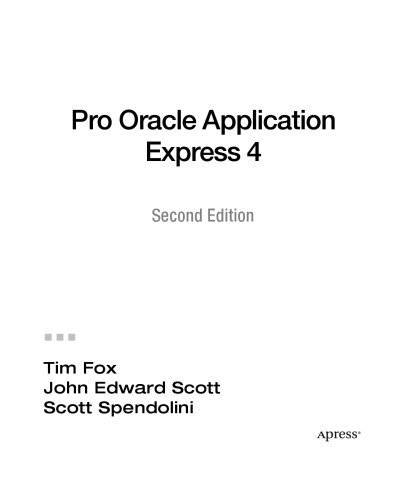 Pro Oracle Application Express 4